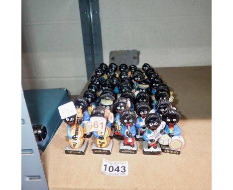 Forty mixed Robertsons golly band figures. Not available for in-house P&P Notice from the the-saleroom.com: These items are l