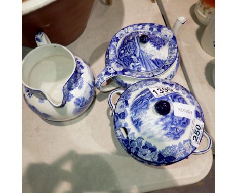 Enoch Woods three piece tea service in the English Scenery pattern. Not available for in-house P&amp;P 