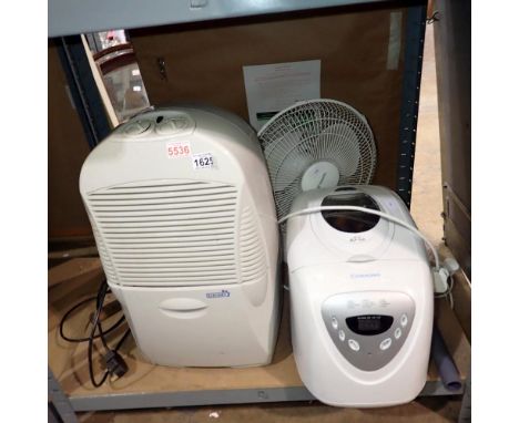 Euro dry dehumidifier and a martex electric fan. All electrical items in this lot have been PAT tested for safety and have pa