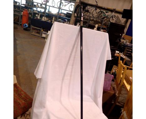 Ebony walking stick with sliver mount, L: 92 cm. Not available for in-house P&amp;P