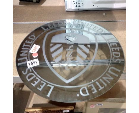 Leeds united circular mirror, D: 40 cm. Not available for in-house P&amp;P