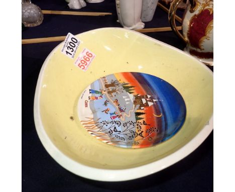 Royal Lancastrian triangular bowl and a Poole plate. Not available for in-house P&amp;P 