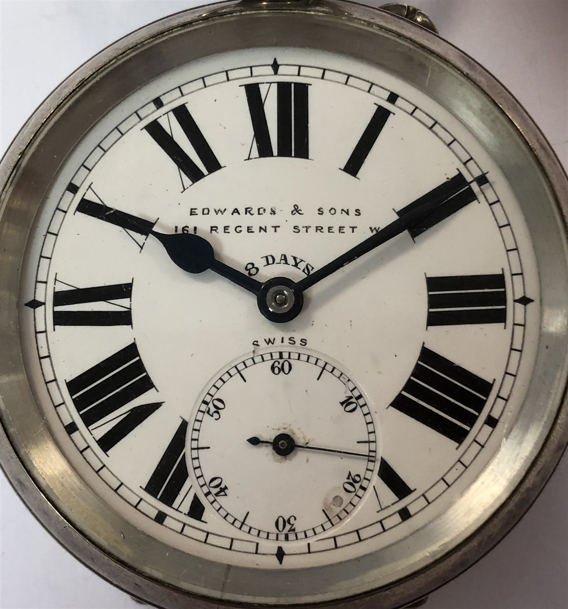 Edwards & Sons, London An early 20th century Swiss silver 8 day open
