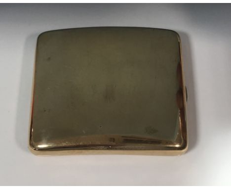 by John Henry Wynn, Birmingham 1927, of cushion, slightly convex form, with spring loaded piano hinge and push button release