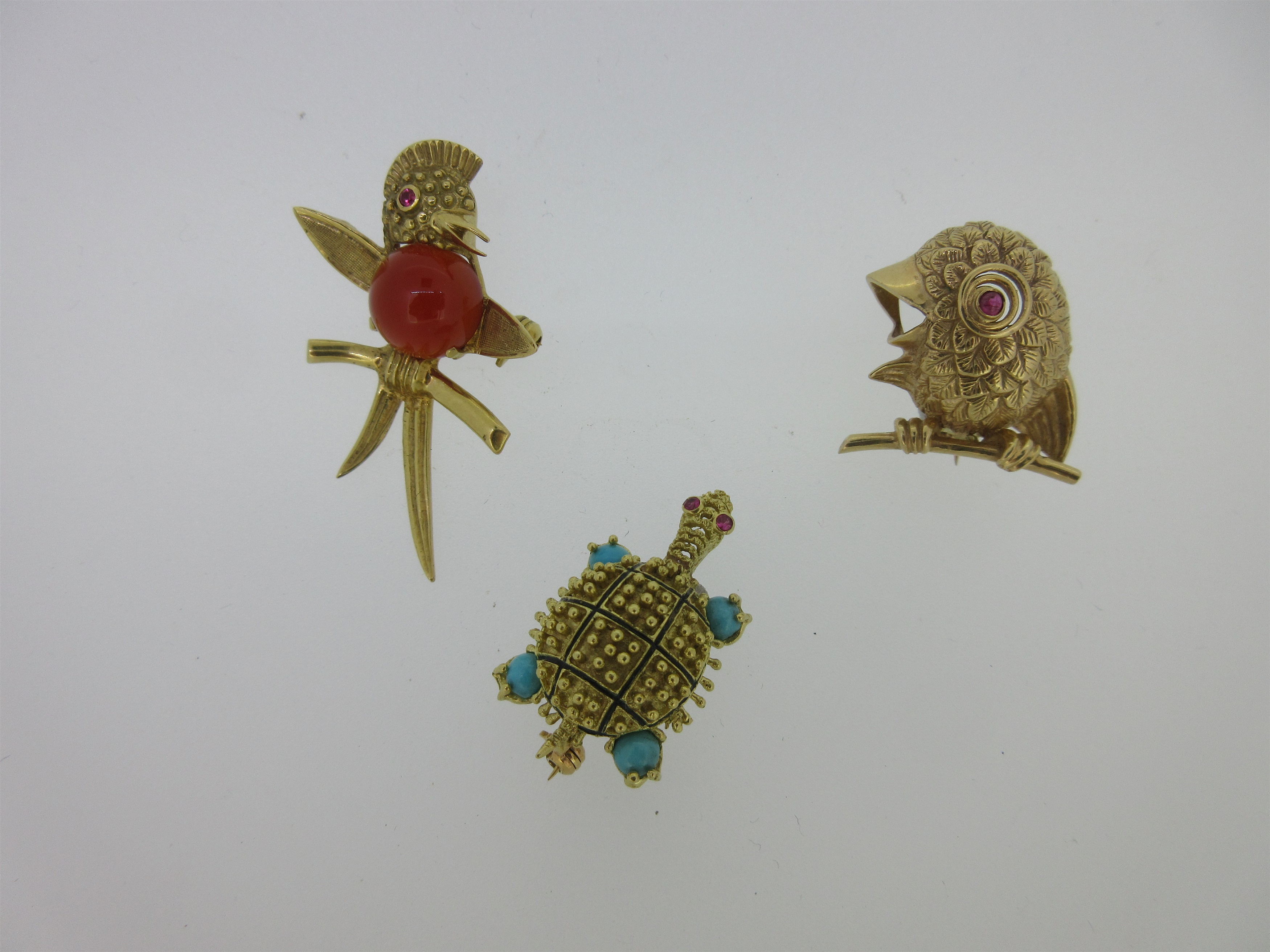 A trio of novelty animal brooches, in Cheffins Fine Art