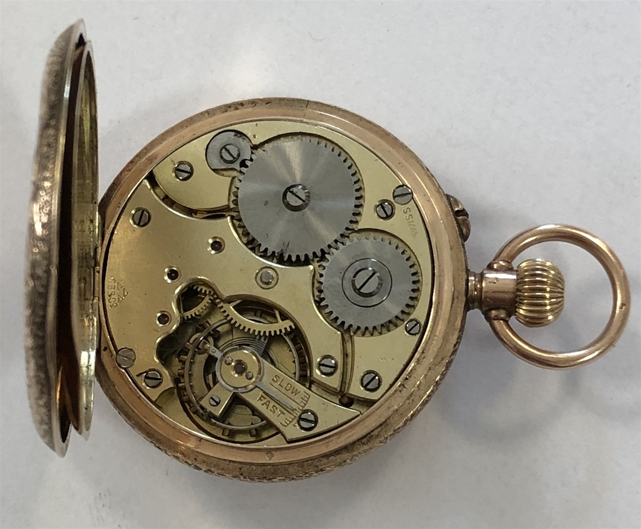 Stauffer, Son & Co An Edward VII lady's 9ct gold half hunter pocket