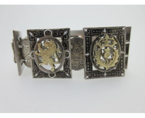 composed of six rectangular open panels with borders of two alternating designs bright cut and finely detailed in black and w