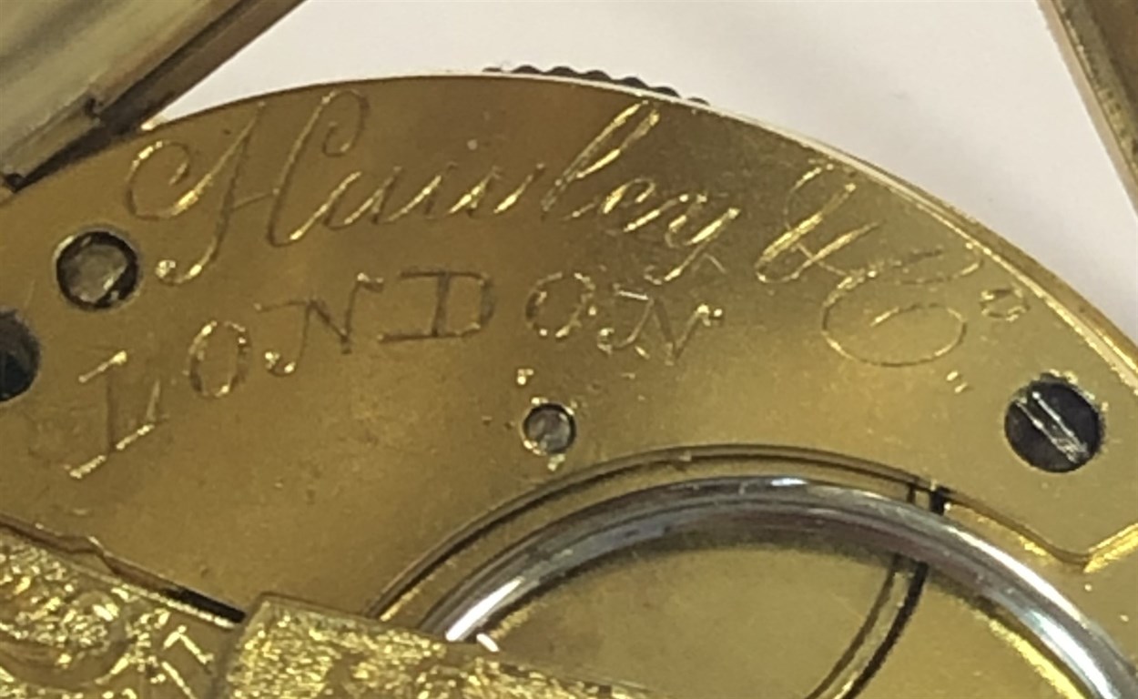 Hawley & Co., London A William IV 18ct gold open faced pocket watch