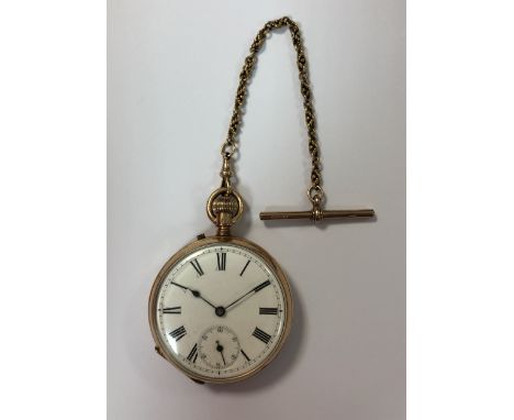 circa 1910, the white dial, 40mm diameter, with black Roman numerals, blued spade hands and subsidiary seconds register, the 