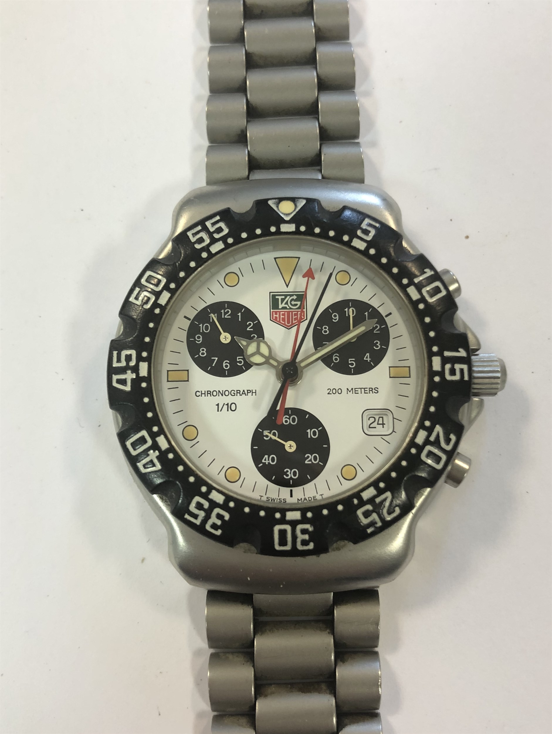 Tag Heuer A gentleman s stainless steel Formula 1 Panda dial