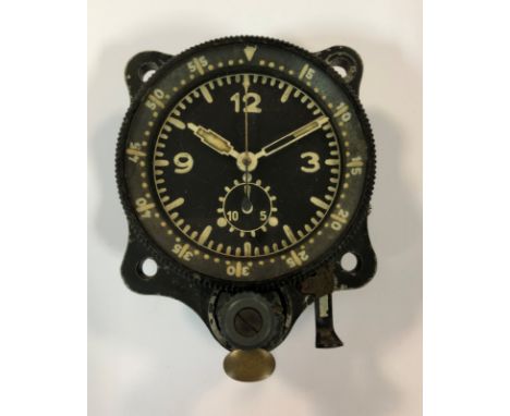 circa 1943, type Bo UK1, version 5, the unsigned black dial, 55mm diameter, with cream coloured hands, dot minute track with 