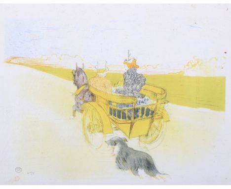 After Henri De Toulouse-Lautrec (1864-1901), print of Partie de Campagne. After the 1897 lithograph, reproduced by Musee d'Al