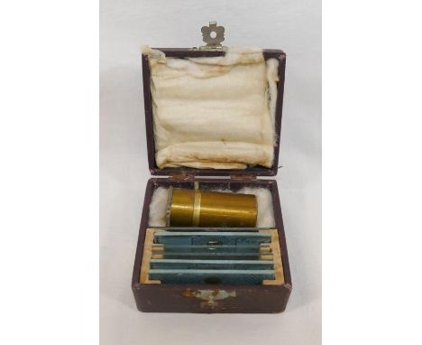 A 'Midgard' pocket microscope, 4.8cm long, in original fitted case, with six glass slidesCONDITION REPORTS & PAYMENT DETAILSI