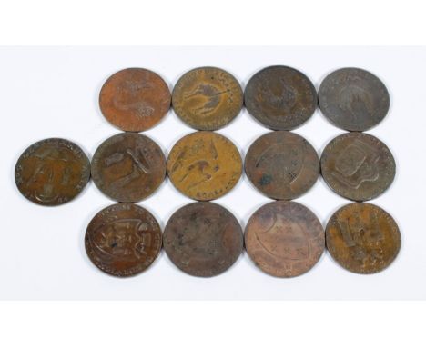 Norwich Halfpenny Tokens (13), 1794, Richard Bacon, view of the castle, rev. golden fleece suspended, edge RICHARD BACON COCK
