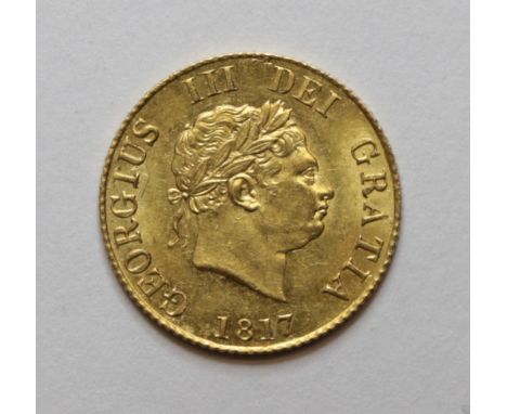 George III (1760-1820), Half Sovereign, 1817, laureate head right, rev. crowned shield, (S.3786). A few light surface marks, 