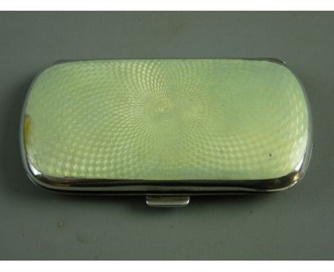 A CONTINENTAL SILVER & GUILLOCHE ENAMEL LADY'S COCKTAIL CIGARETTE CASE, import mark for 1922, 9 cms long, 2.4 troy ozs, (13 m