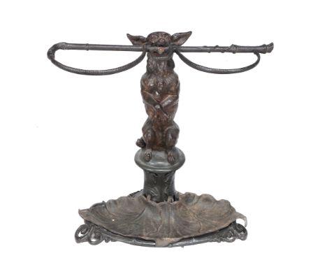 A Victorian cast iron dog stick stand , second half 19th century  A Victorian cast iron dog stick stand  , second half 19th c