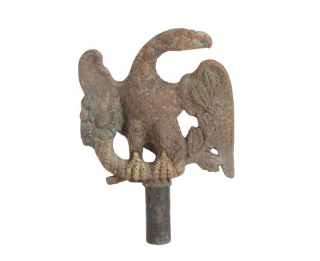 A Continental painted iron finial cast as a spreadeagle, 19th century  A Continental painted iron finial cast as a spreadeagl