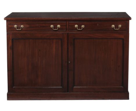 A Regency mahogany side cabinet , circa 1815  A Regency mahogany side cabinet  , circa 1815, the rectangular top above two fr