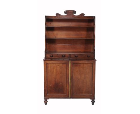 A Regency mahogany waterfall cabinet bookcase , circa 1815  A Regency mahogany waterfall cabinet bookcase ,   circa 1815, the