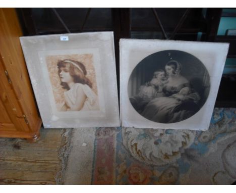 After Henry Ryland, an unframed print of a young girl with ribbon tied chestnut hair, signed in pencil by the artist and also