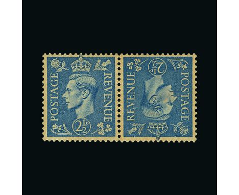 Great Britain - QV (surface printed) : (SG 489b) 1941 2½d light ultramaine tete-beche horiz pair mint, full original gum, wit