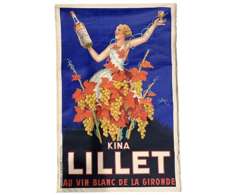 Robert 'Robys' Wolff (French 1916-): 'Kina Lillet - Au Vin Blanc De Le Gironde', Vintage French Liqueur advertising Poster, c