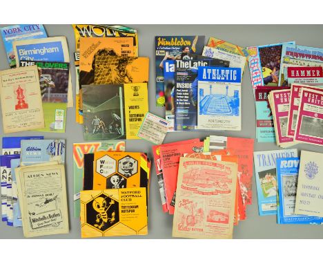 A COLLECTION OF FOOTBALL PROGRAMMES, 1950's onwards, home teams beginning with the letters T-Y, vast majority are for games a