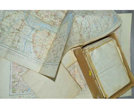 A QUANTITY OF ORDNANCE SURVEY MAPS, mainly one inch maps, includes 1940 war revision editions, condition ranges from good to 