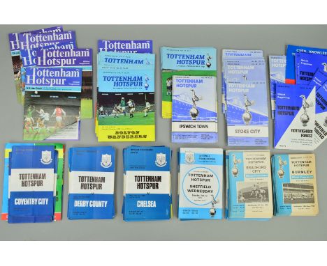 A COLLECTION OF TOTTENHAM HOTSPUR HOME FOOTBALL PROGRAMMES, 1969-1979, condition ranges from good to fair, list available on 