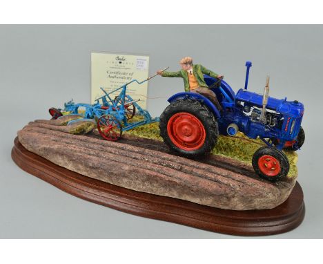 A LIMITED EDITION BORDER FINE ARTS FIGURE GROUP, from the James Herriot collection, 'At The Vintage' (Fordson E27N Tractor) N