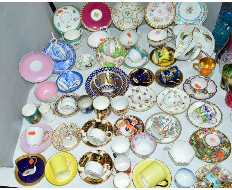 VARIOUS CABINET CUPS/SAUCERS,  to include Coalport, Spode, Tuscan, Cauldon, Adderley etc