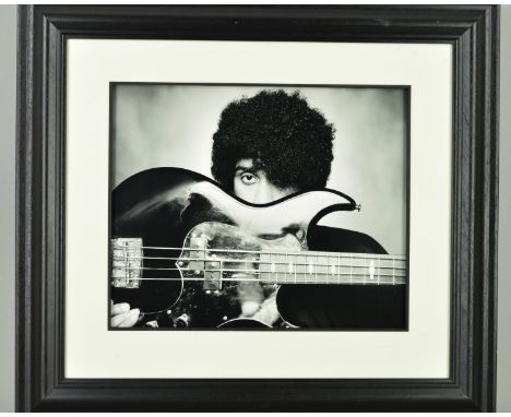 JOHN SWANNELL (BRITISH 1946) 'PHIL LYNOTT', an un-numbered print of the Thin Lizzy frontman, a copy is held in the National P