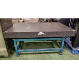 WBJ Ltd granite surfacing table - Serial No: 14892 - 8ft x 4ft granite top