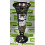 Silver plated church 10 inch vase