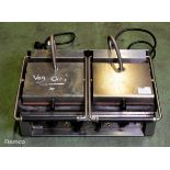 Roller Grill Majestic L/M stainless steel double flat and ribbed panini grill