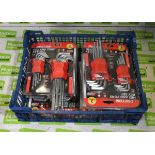 7x Dekton 17 piece hex and torx key sets