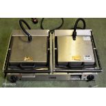Lincat Lynx 400 LPG2 electric twin panini ribbed grill - W 623 x D 400 x H182mm