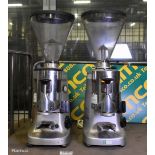 2x Mazzer Luigi Super Jolly AUT espresso coffee grinders