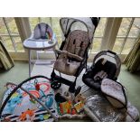Hauck Disney Pushchair Travel System, Highchair, Tommee Tippee bottle warmer and case, playmat, toys