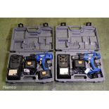 Draper Expert CHD14VK cordless combi-drills - full details in desc.