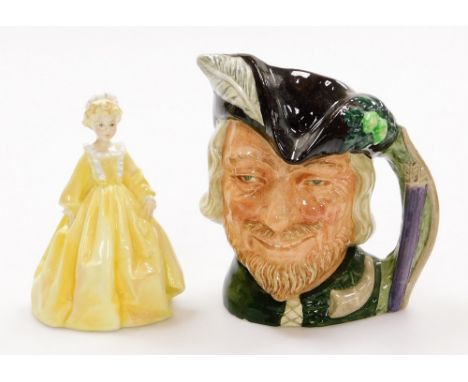 Two named ceramics, to include a Royal Worcester Grandmother's Dressed figure numbered 3081, 18cm high, and a Royal Doulton R