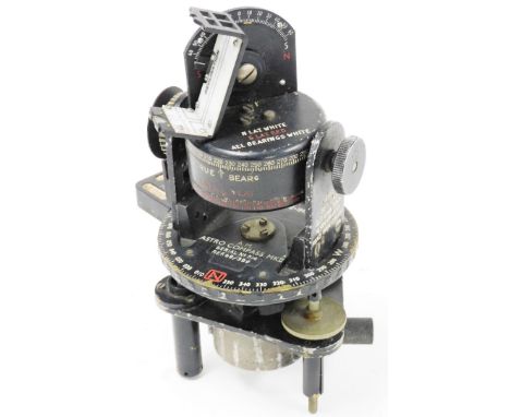 An aviation astro compass MK2, serial number 514 reference 6/399, 21cm high.