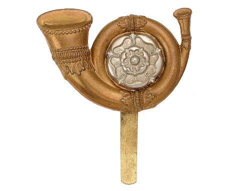 King’s Own Yorkshire Light Infantry Victorian / Edwardian OR’s ‘Smasher hat’ KOYLI badge.Good large die-stamped brass French 