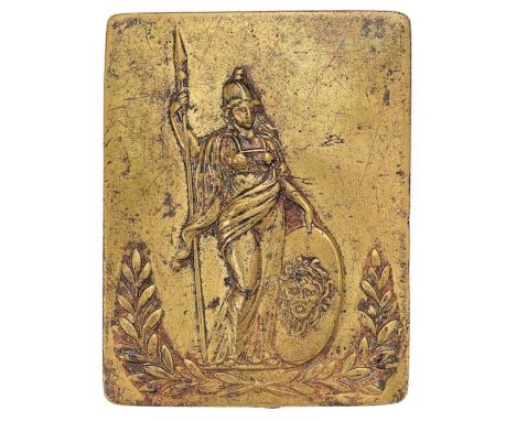 Bank of England Volunteers George III OR’s crossbelt / shoulder belt plate circa 1798-1801.Good rare die-cast brass rectangul