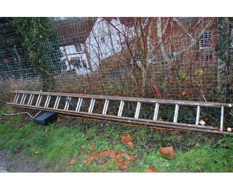 A double extending ladder.