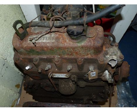 An Austin A50 1,500 cc Engine for spares/reconditioning. Serial No. 15-N-H 105634. The Zenith carburettor, inlet/exhaust mani
