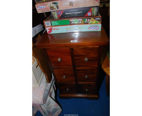 A six drawer CD unit  18" square x 29" high.