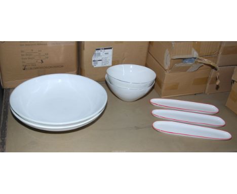 A good quantity of Canvas Home 'Abbesses' rectangular plates, bowls etc.