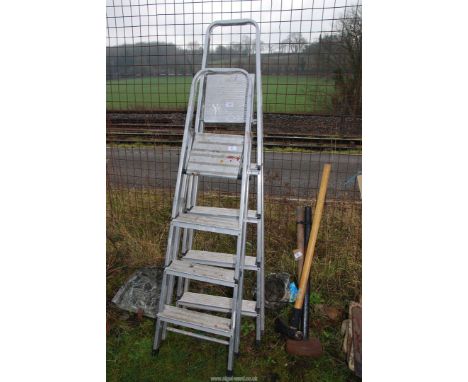 Two aluminium step ladders, one by Beldray.